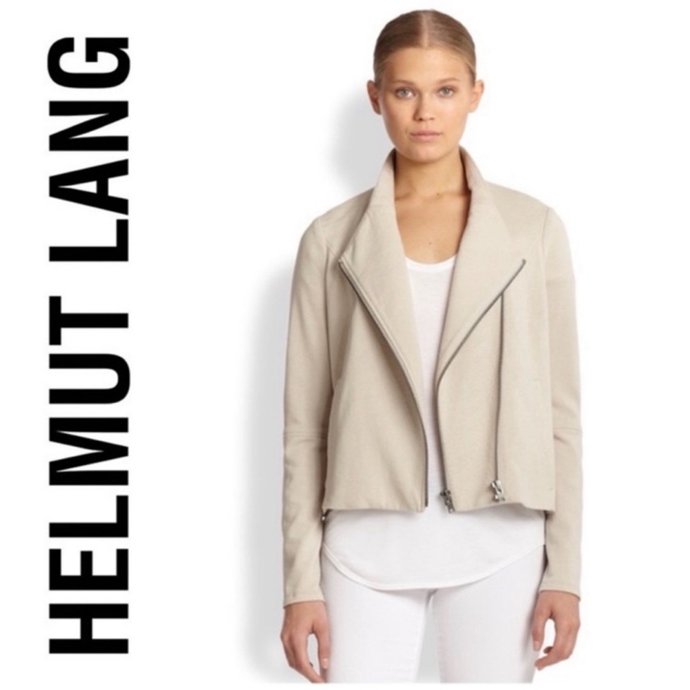 NWT Helmut Lang Double Zip Draped Tan Jacket P/XS